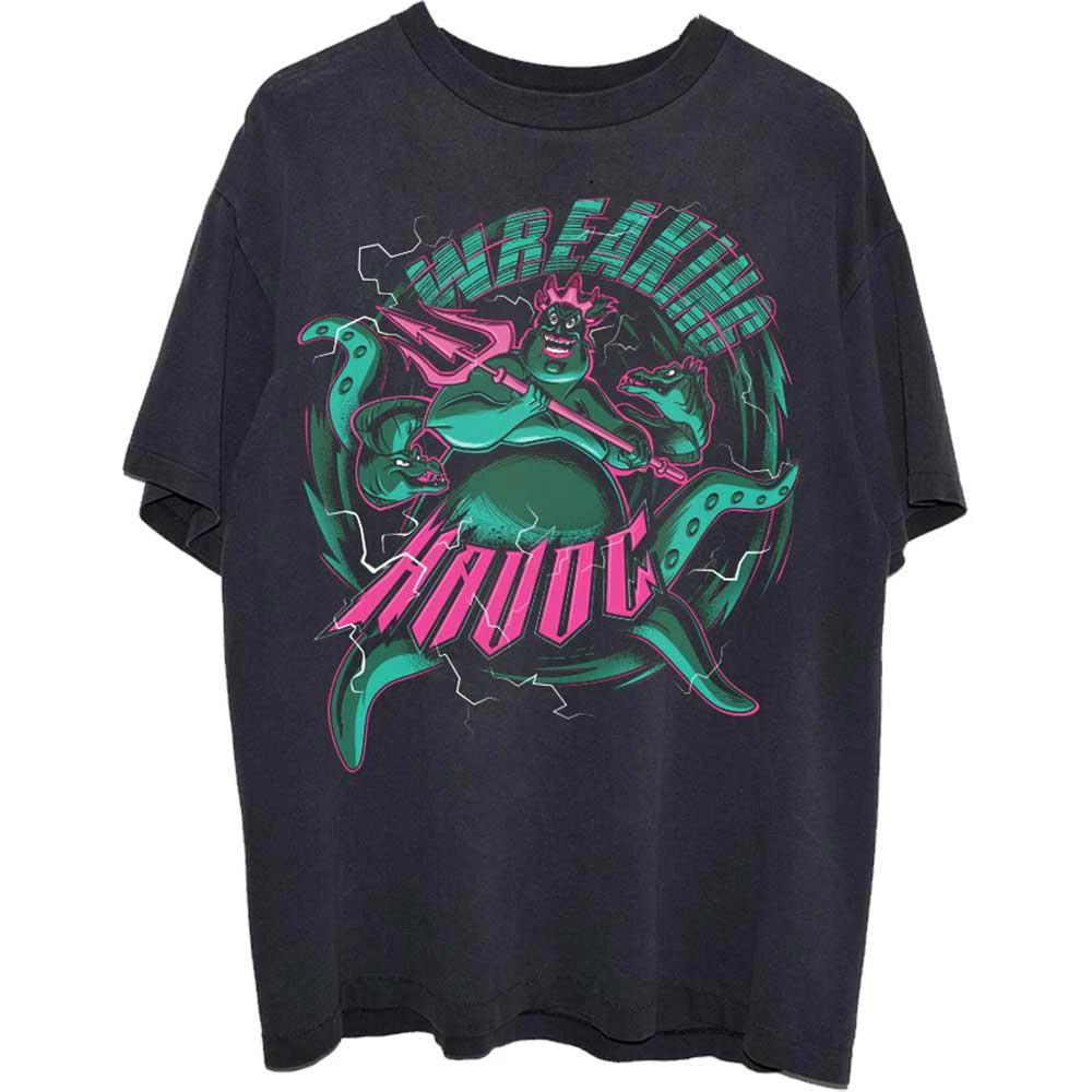 The Little Mermaid Unisex Adult Wreaking Havoc Ursula Cotton T-Shirt (Black) - RO3655