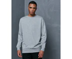 Build Your Brand Mens Basic Crew Neck Sweatshirt (Heather Grey) - RW8035