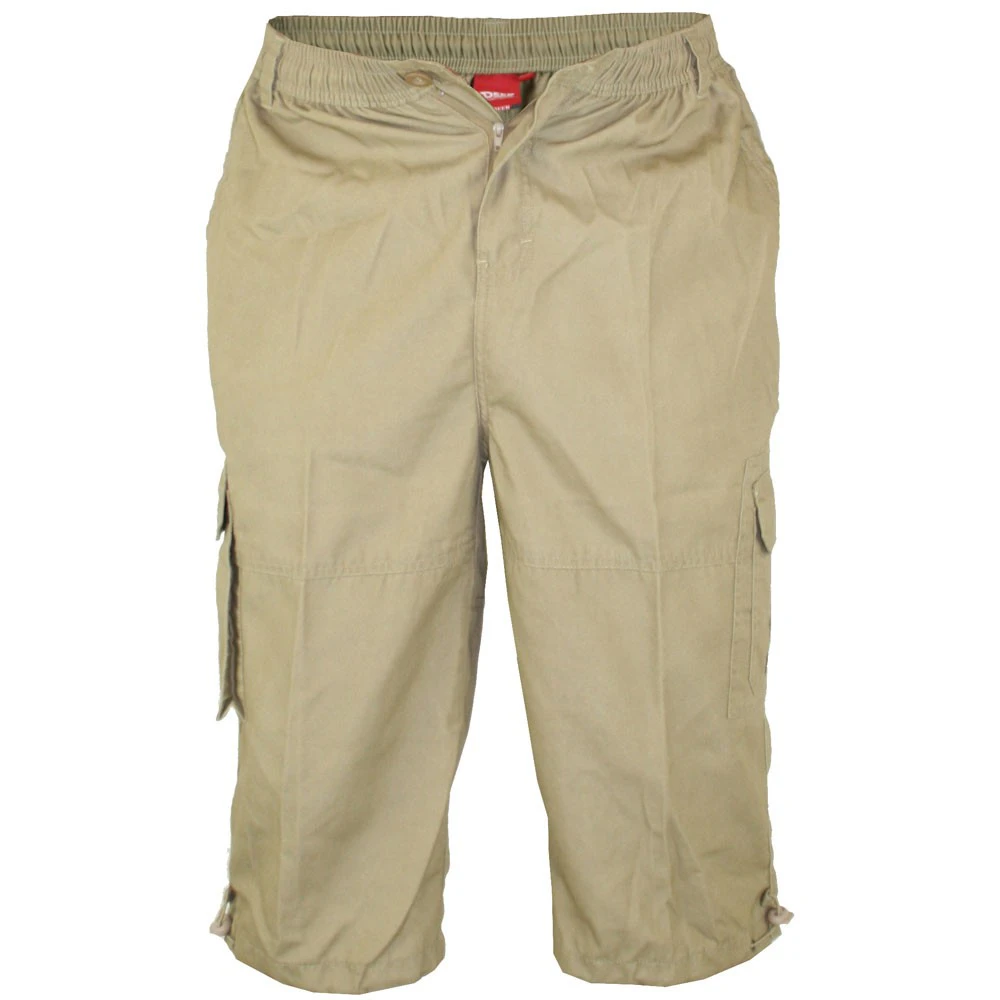 D555 Mens Mason Kingsize Cargo Capri Shorts (Sand) - DC250