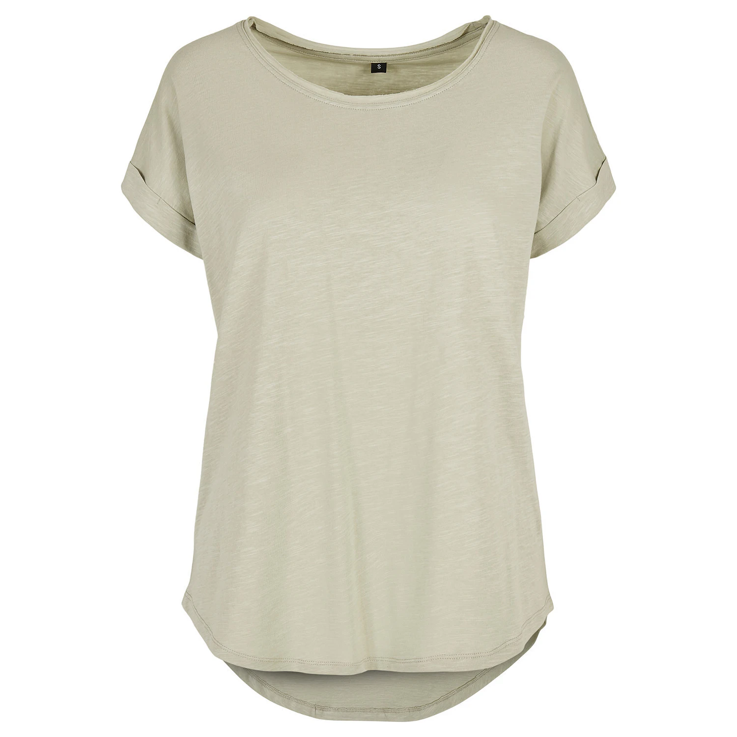 Build Your Brand Womens Long Slub T-Shirt (Soft Salvia) - RW8061