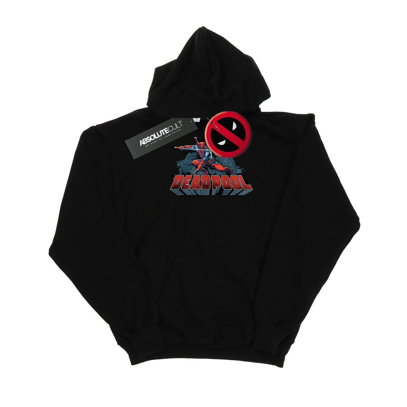 Marvel Mens Deadpool Sword Logo Hoodie (Black) - BI9156