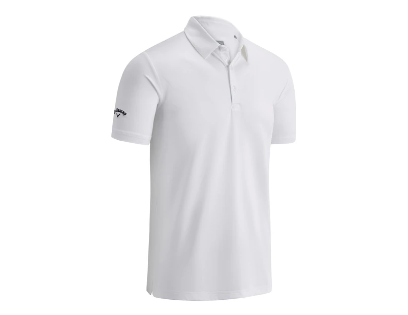 Callaway Mens Swing Tech Solid Colour Polo Shirt (Bright White) - RW7679