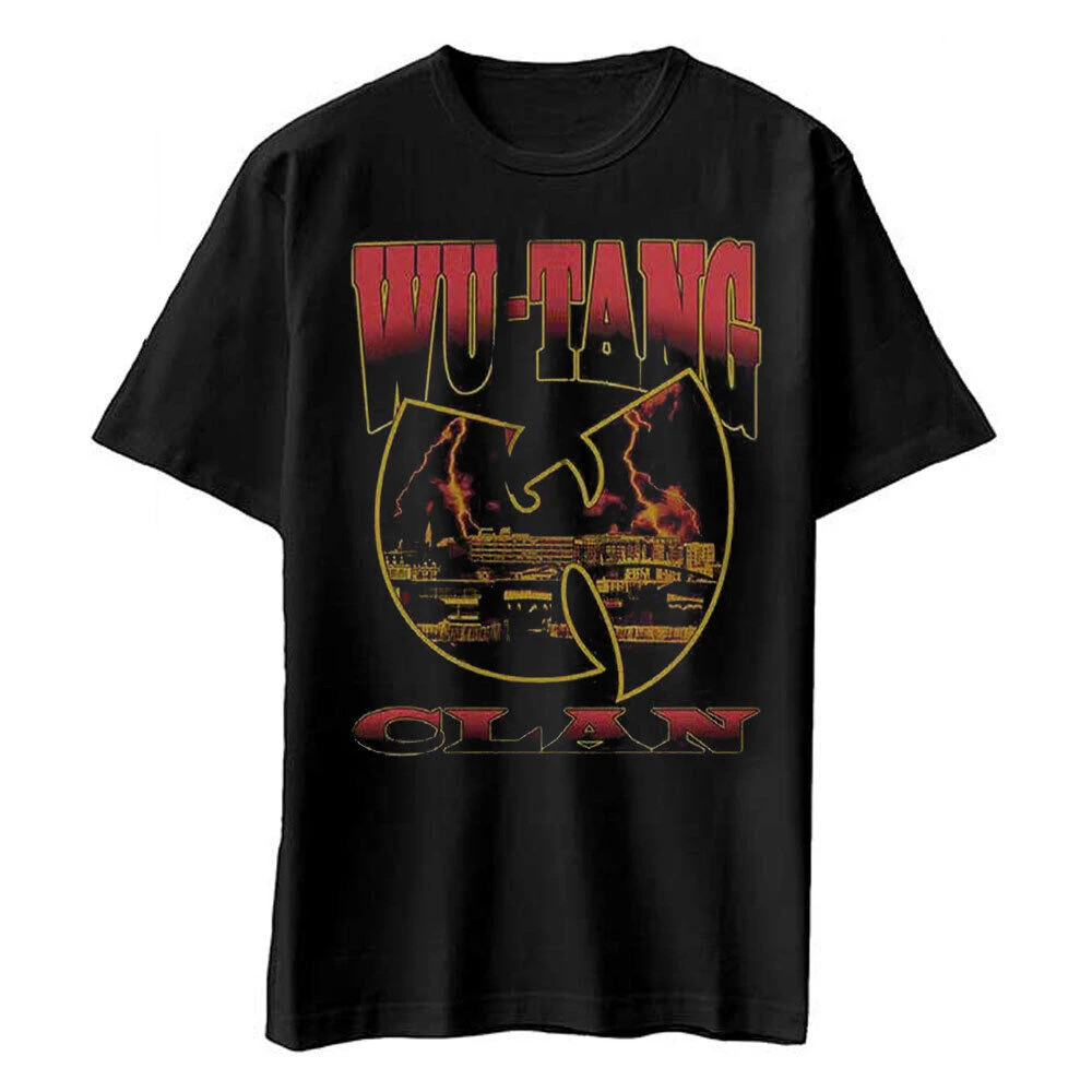 Wu-Tang Clan Unisex Adult Infill Cotton T-Shirt (Black) - RO5101