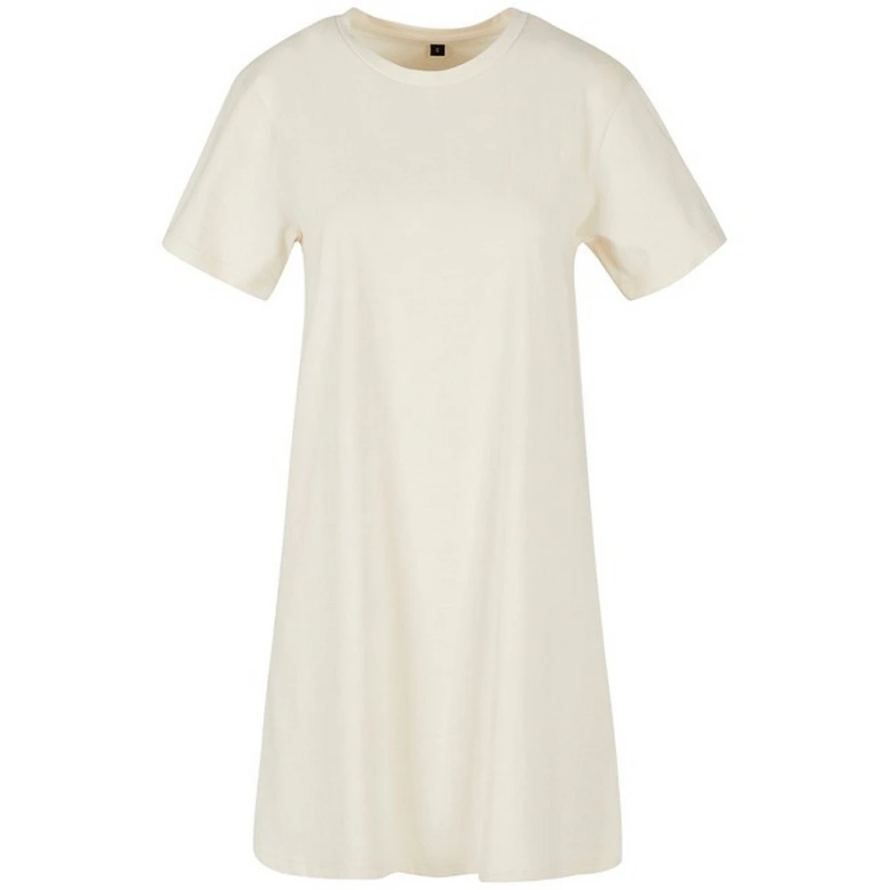 Build Your Brand Womens T-Shirt Dress (White Sand) - RW8948