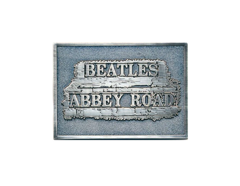 The Beatles Abbey Road Sign Belt Buckle (Grey/Silver) - RO8769