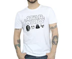 Star Wars Mens Character Heads T-Shirt (White) - BI46761