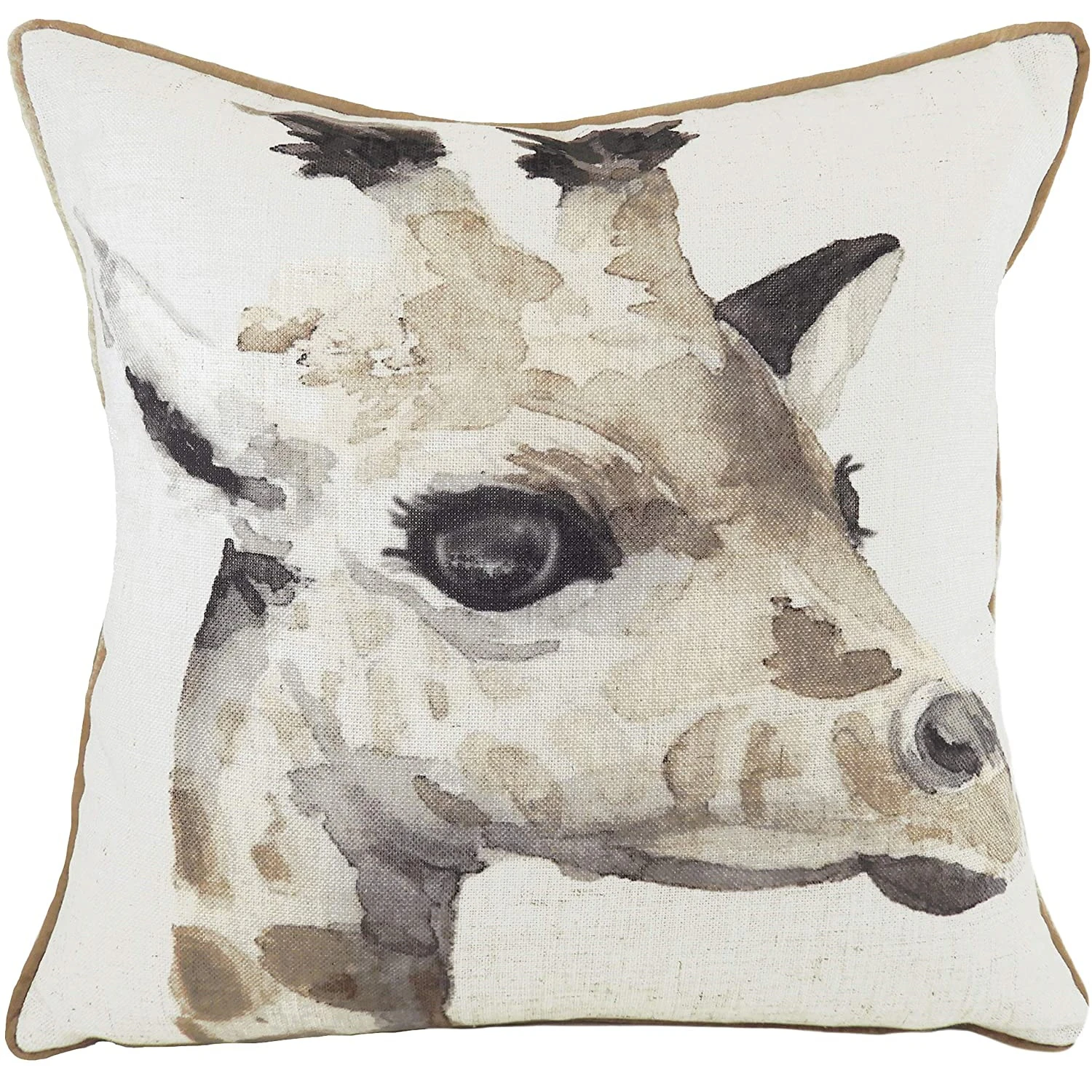 Evans Lichfield Safari Giraffe Cushion Cover (White/Brown) - RV1912