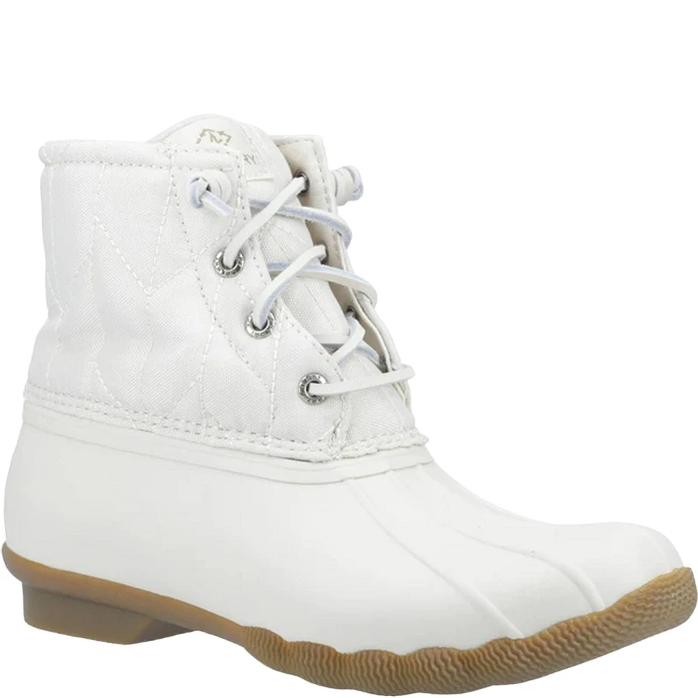 Sperry Womens Saltwater Seacycled Nylon Boots (Ivory) - FS9993