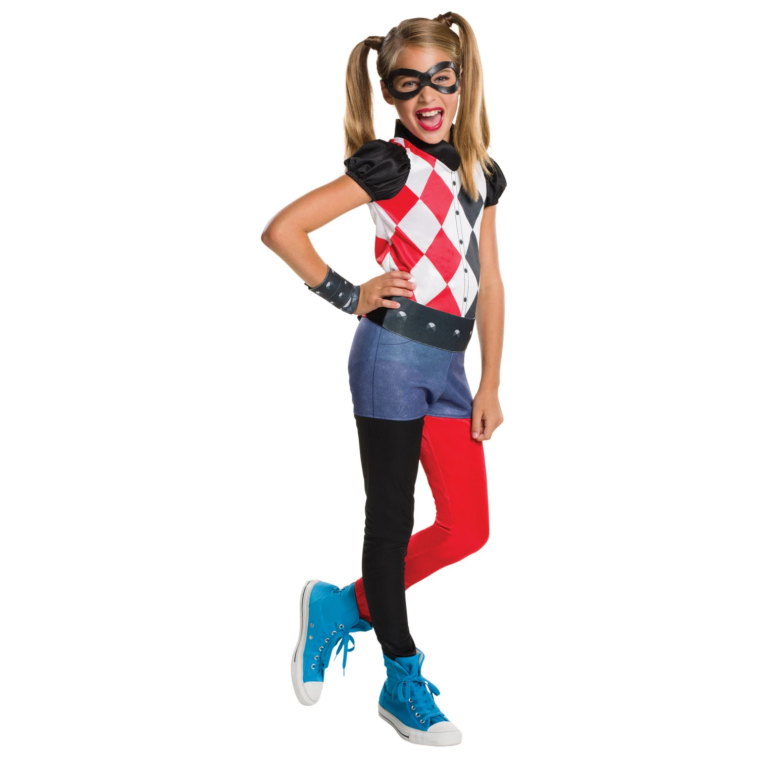 Harley Quinn Girls Costume (Red/White/Black) - BN4900