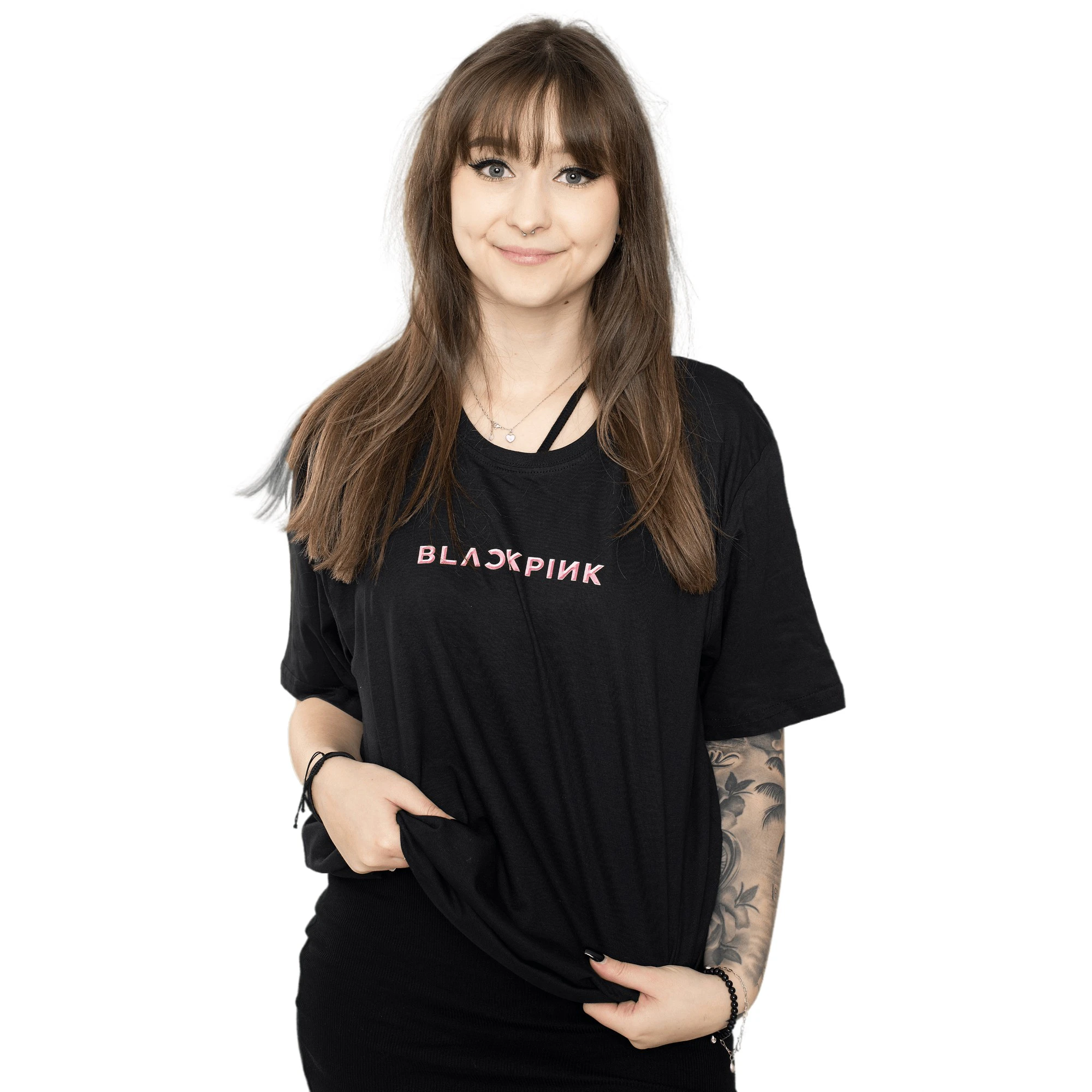 BlackPink Unisex Adult Taste That Back Print Cotton T-Shirt (Black) - RO3987