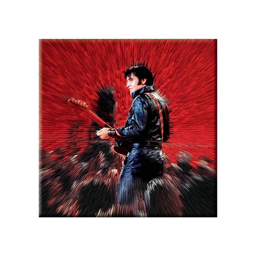 Elvis Presley Shine Fridge Magnet (Red/Black) - RO8843