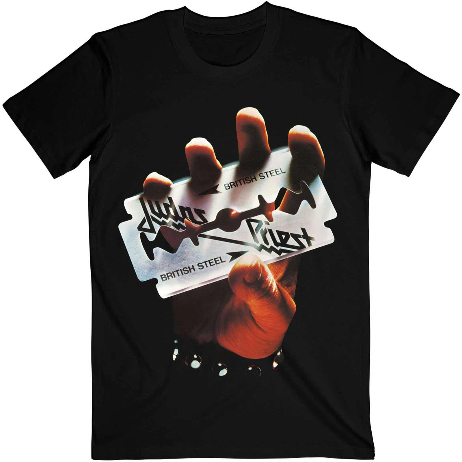 Judas Priest Unisex Adult British Steel Cotton T-Shirt (Black) - RO6015