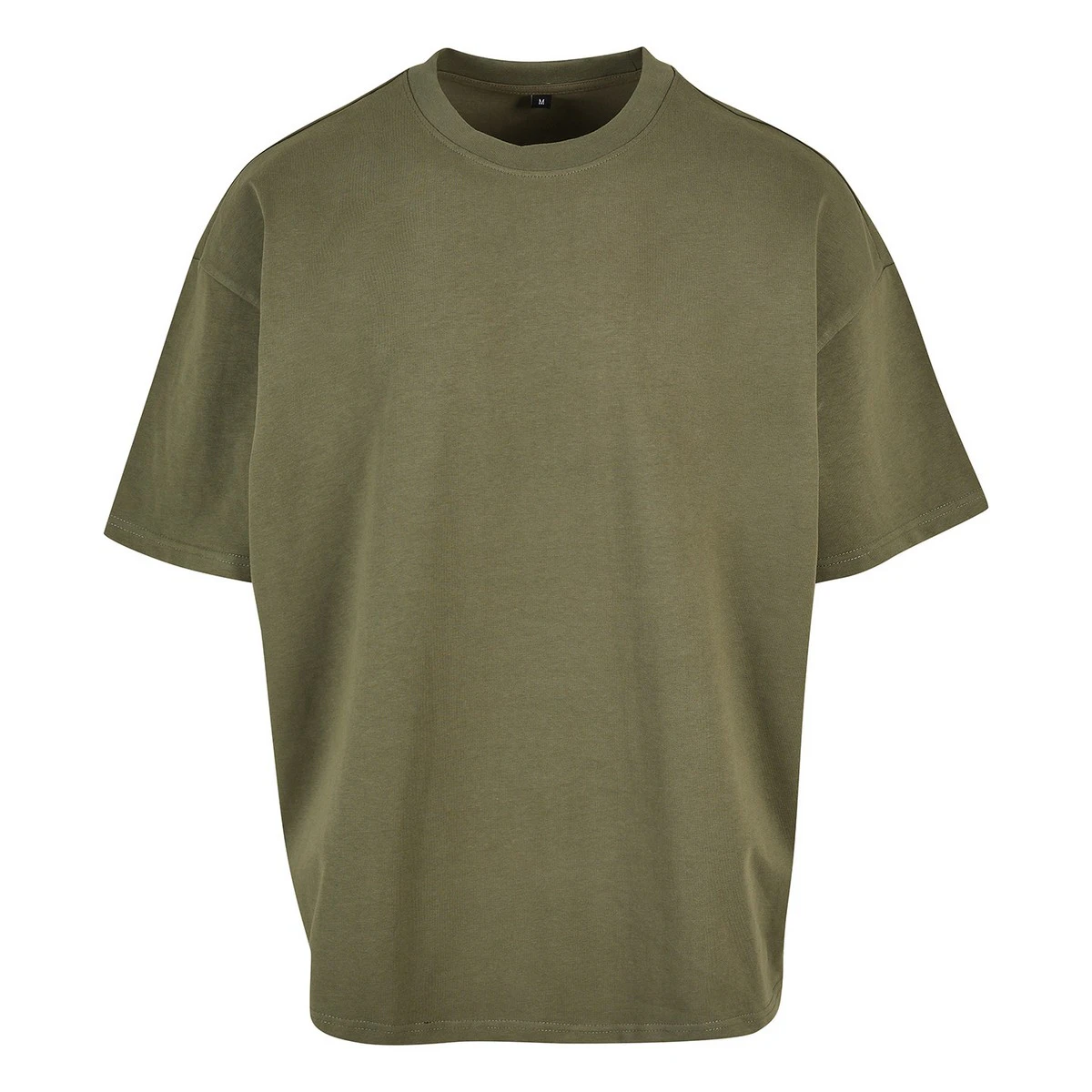 Build Your Brand Mens Plain Ultra Heavyweight T-Shirt (Olive) - RW8680