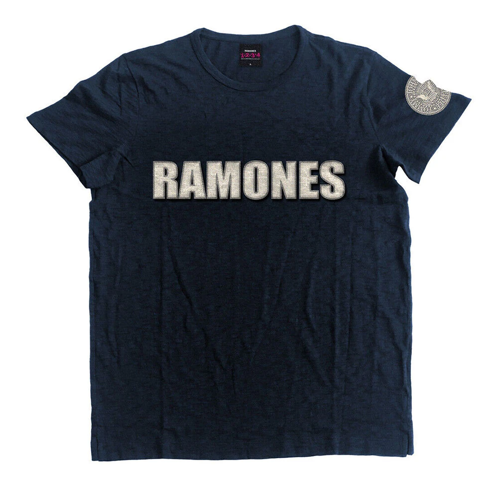 Ramones Unisex Adult Presidential Seal T-Shirt (Navy Blue) - RO819