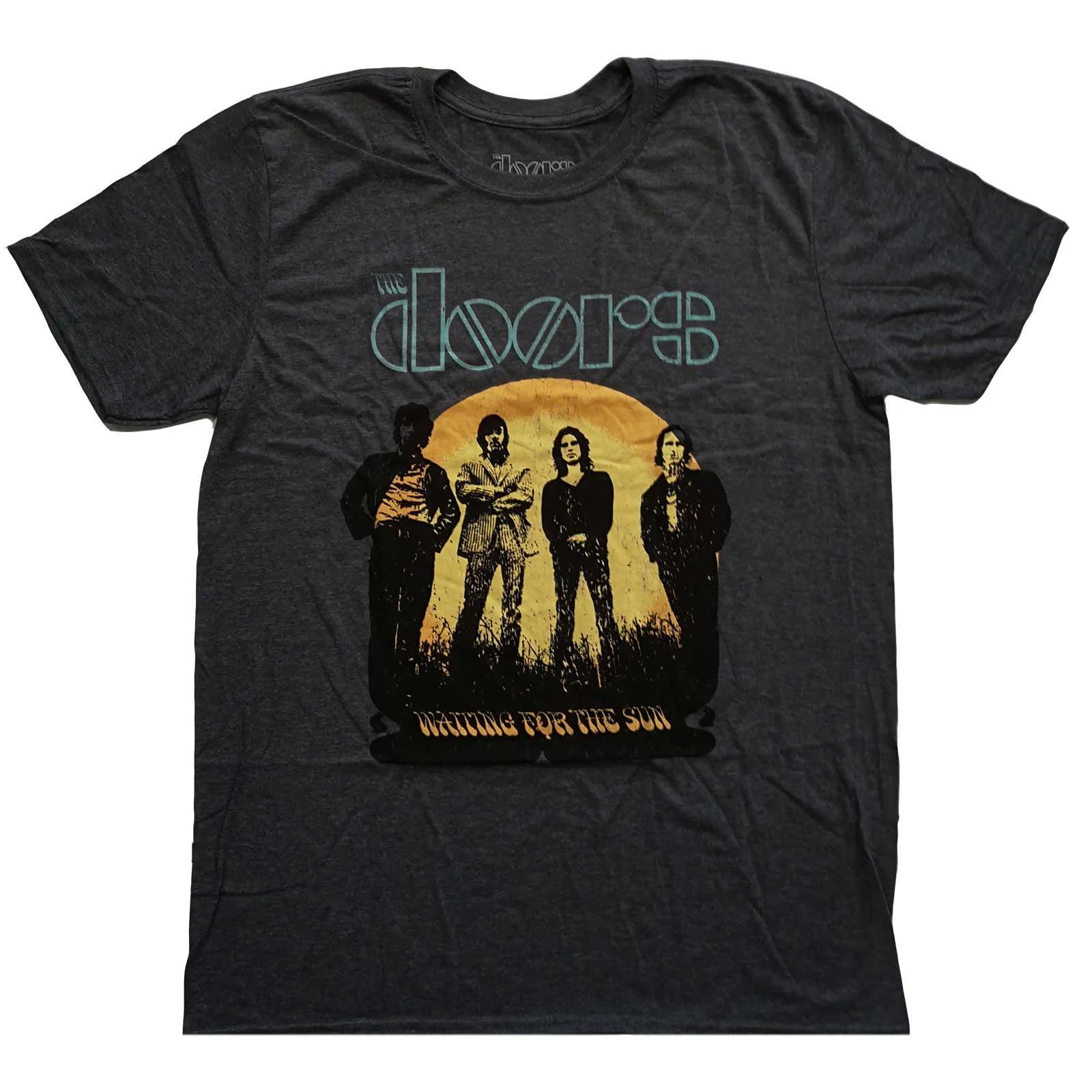 The Doors Unisex Adult Waiting For The Sun T-Shirt (Grey) - RO6802