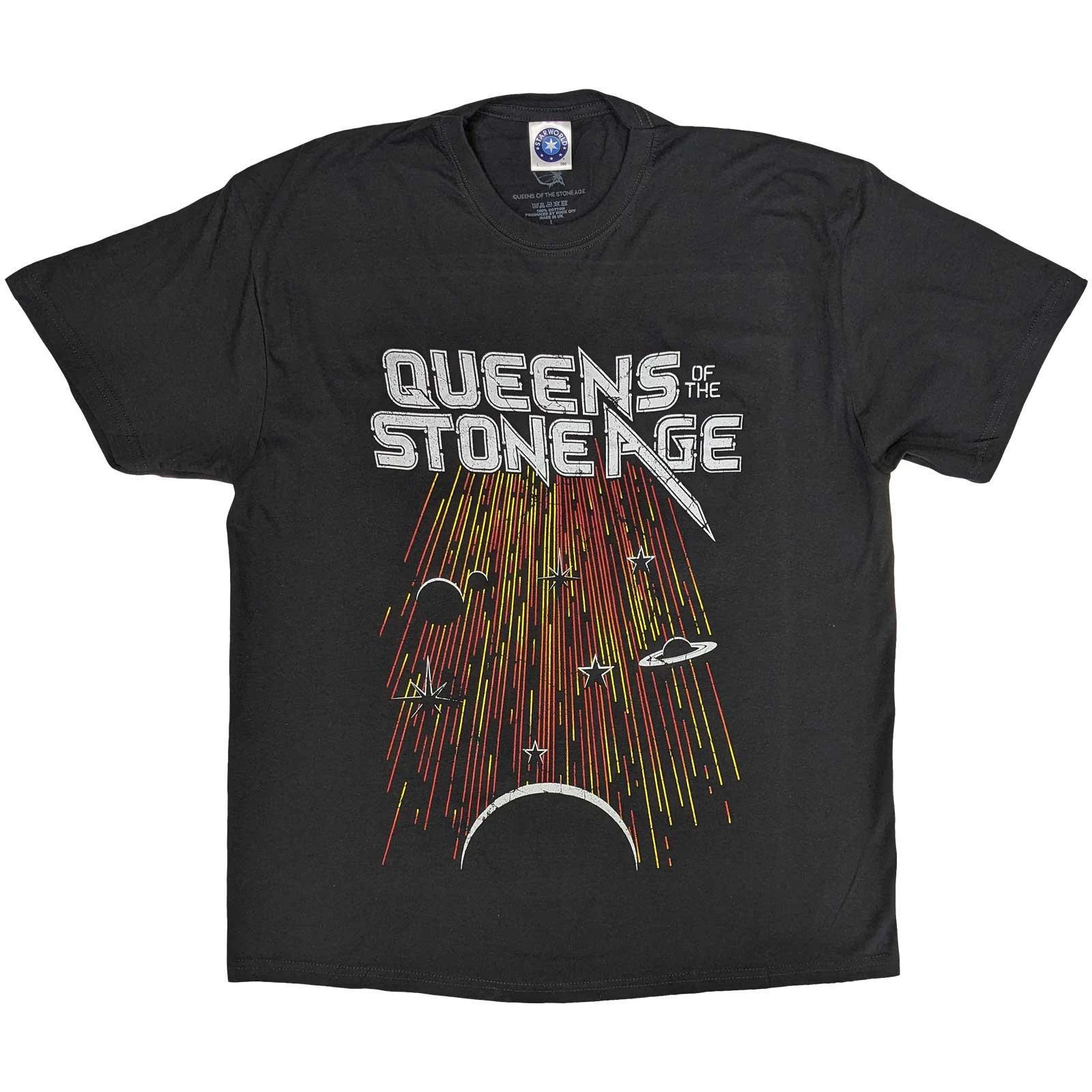 Queens Of The Stone Age Unisex Adult Meteor Shower Cotton T-Shirt (Charcoal Grey) - RO8669