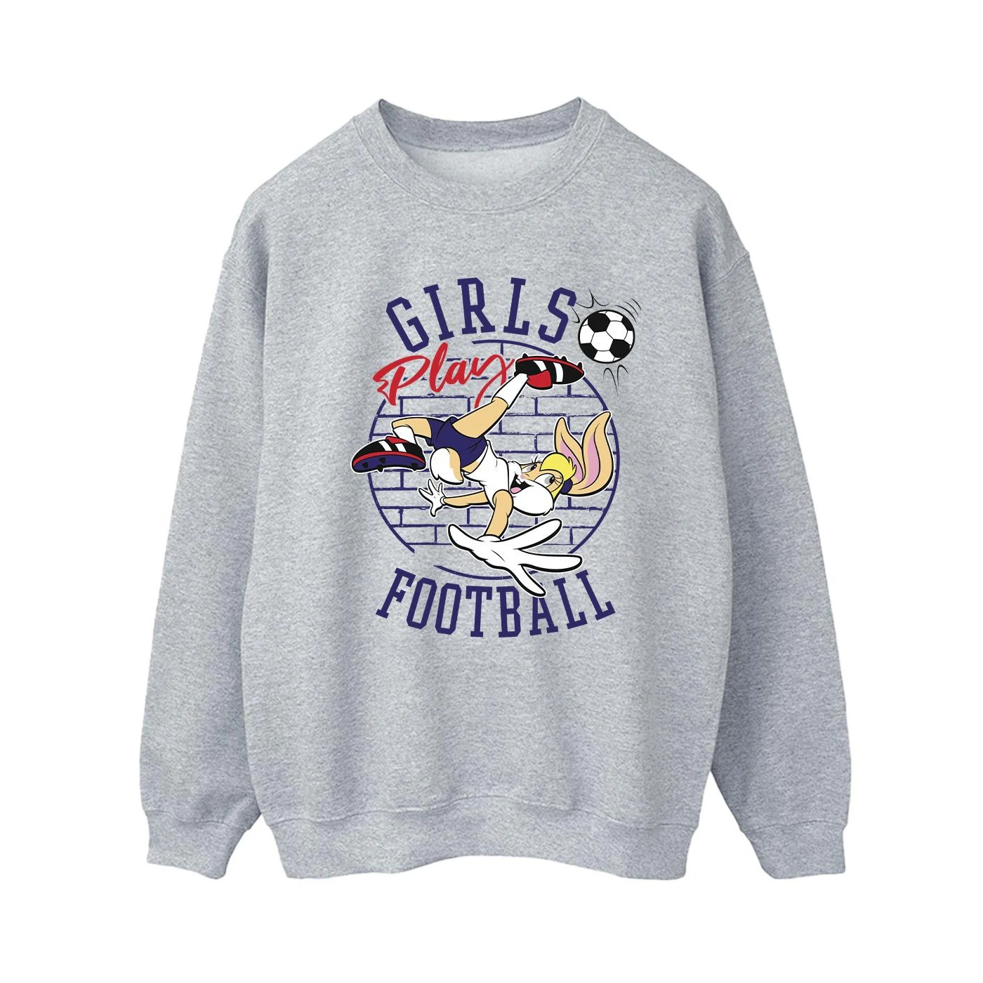 Looney Tunes Womens Lola Bunny Girls Play Football Sweatshirt (Sports Grey) - BI52372