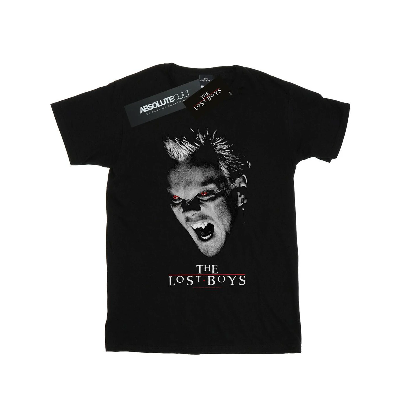 The Lost Boys Womens David Snarl Mono Cotton Boyfriend T-Shirt (Black) - BI52404