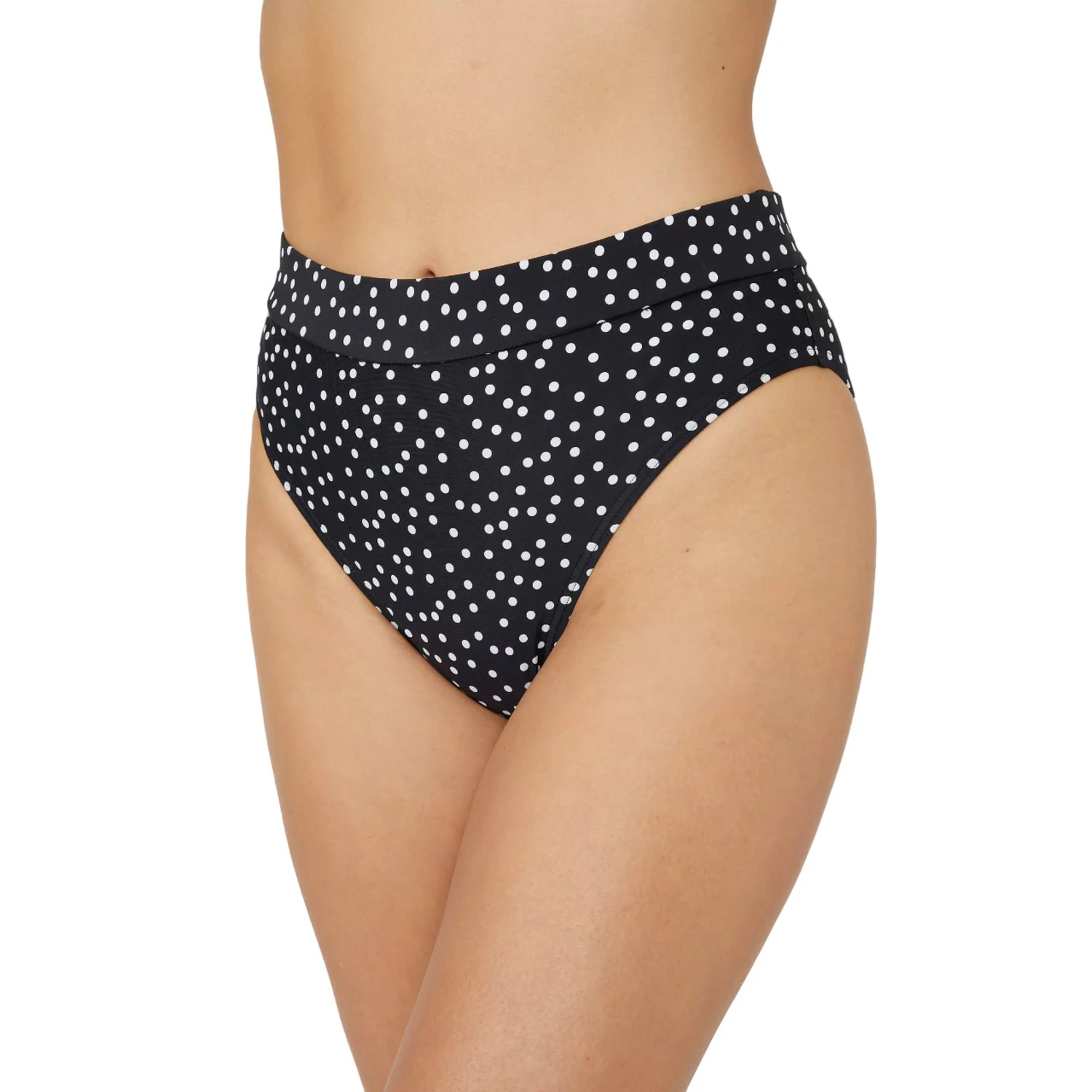 Gorgeous Womens Spotted Mid Rise Bikini Bottoms (Monochrome) - DH5687