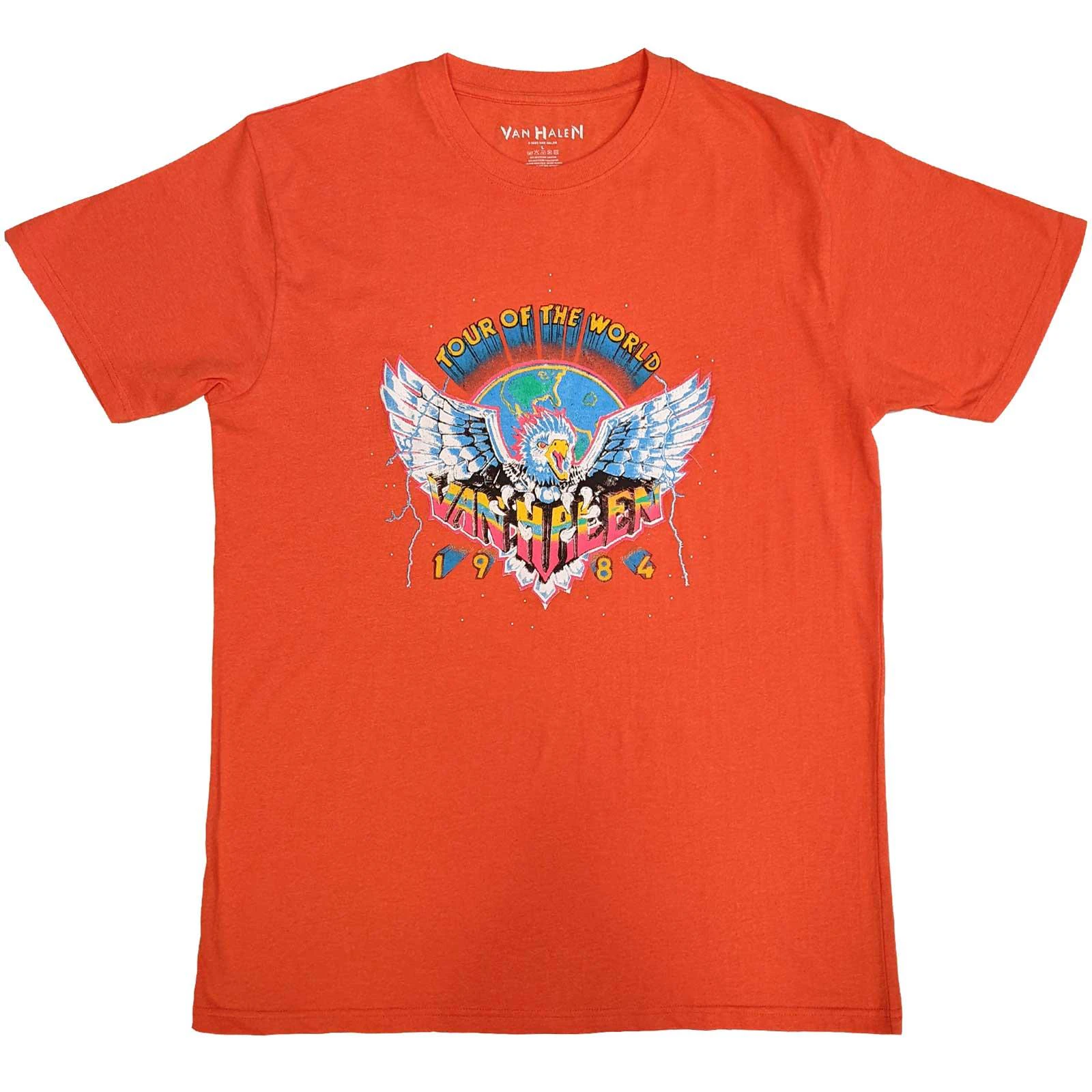 Van Halen Unisex Adult Eagle ´84 Eco Friendly T-Shirt (Orange) - RO5682