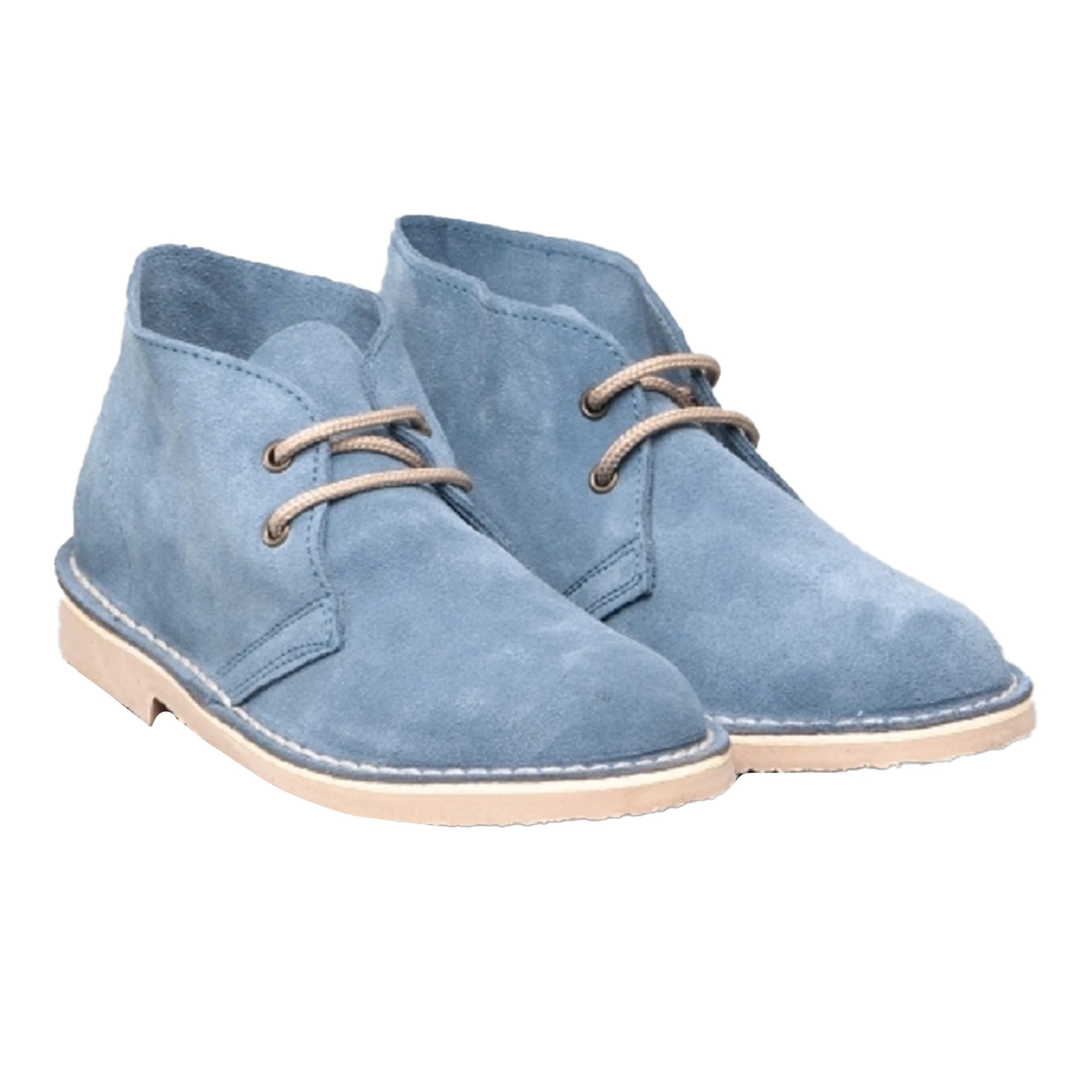 Roamers Womens Real Suede Unlined Desert Boots (Denim Blue) - DF209