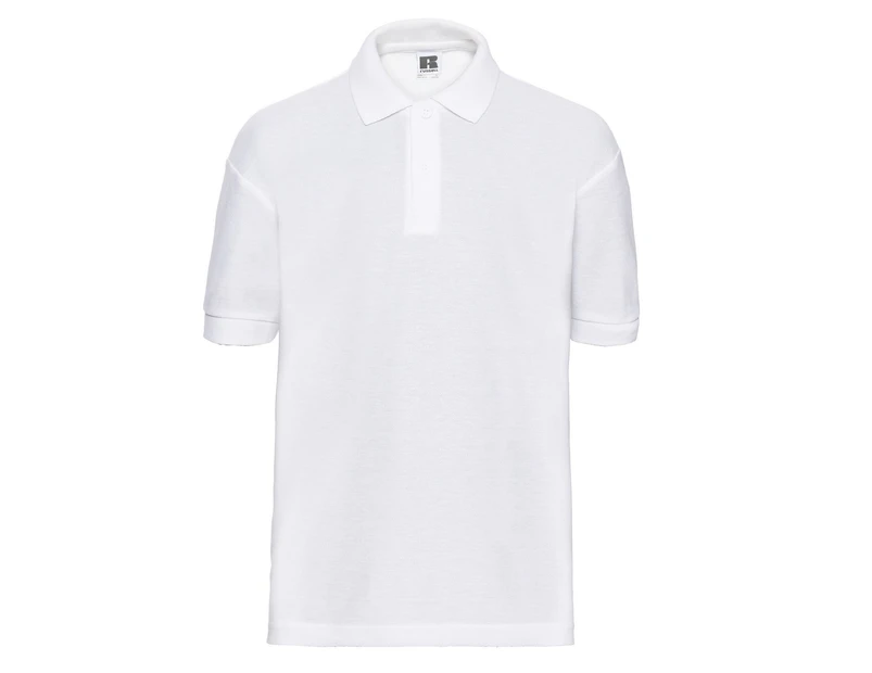 Russell Childrens/Kids Classic Polycotton Polo Shirt (White) - RW9926