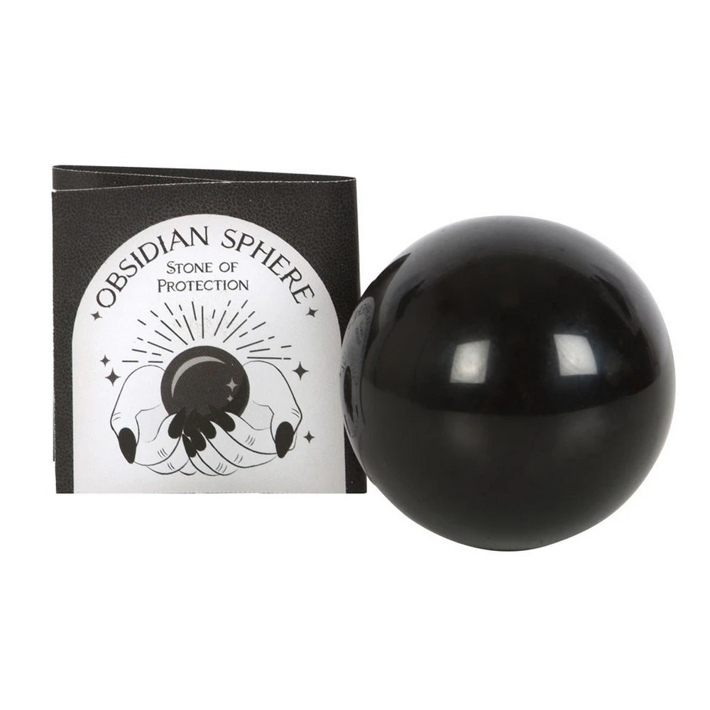 Something Different Stone Of Protection Obsidian Sphere Crystal (Black) - SD5413