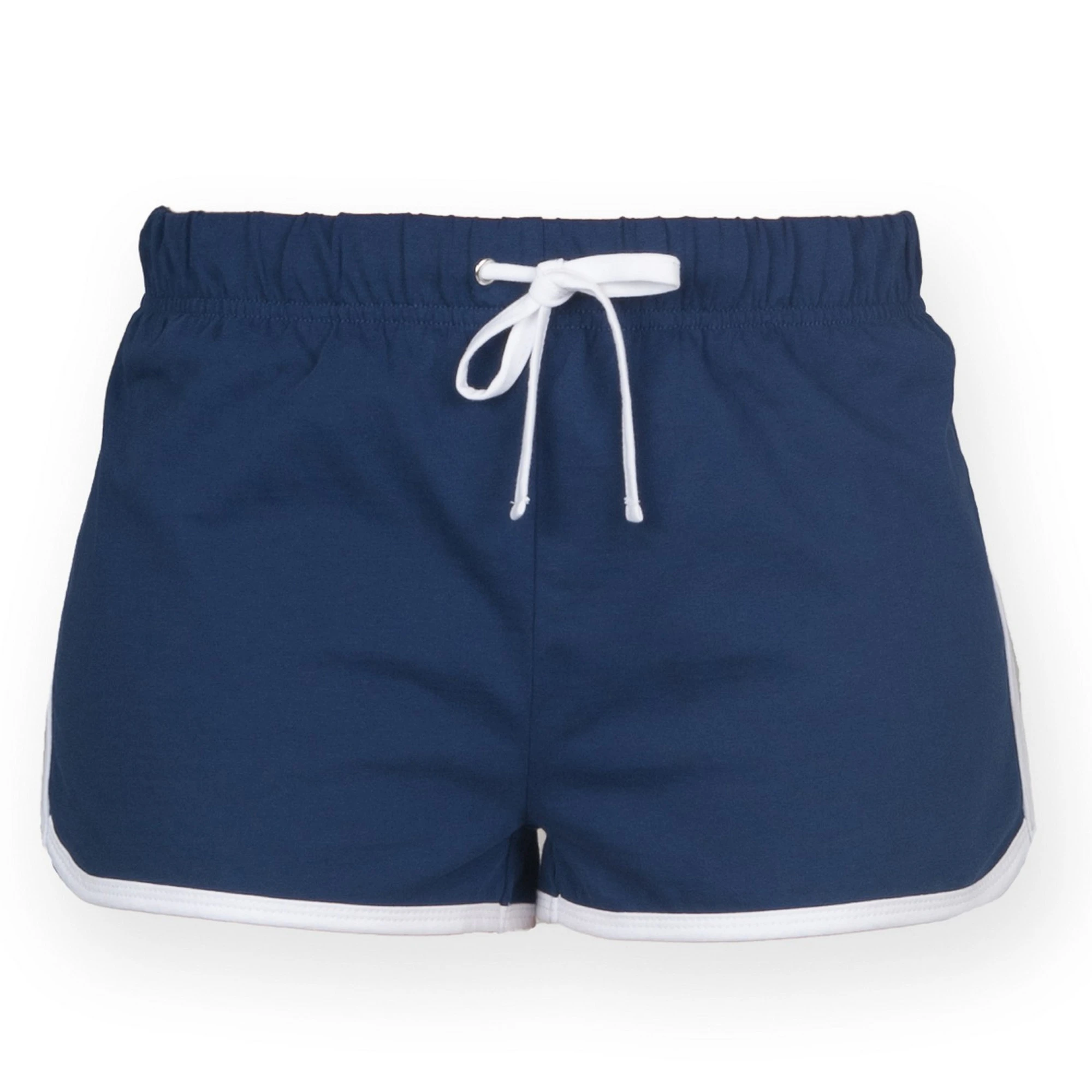 Skinni Minni Childrens/Kids Retro Sports Shorts (Navy / White) - RW4753