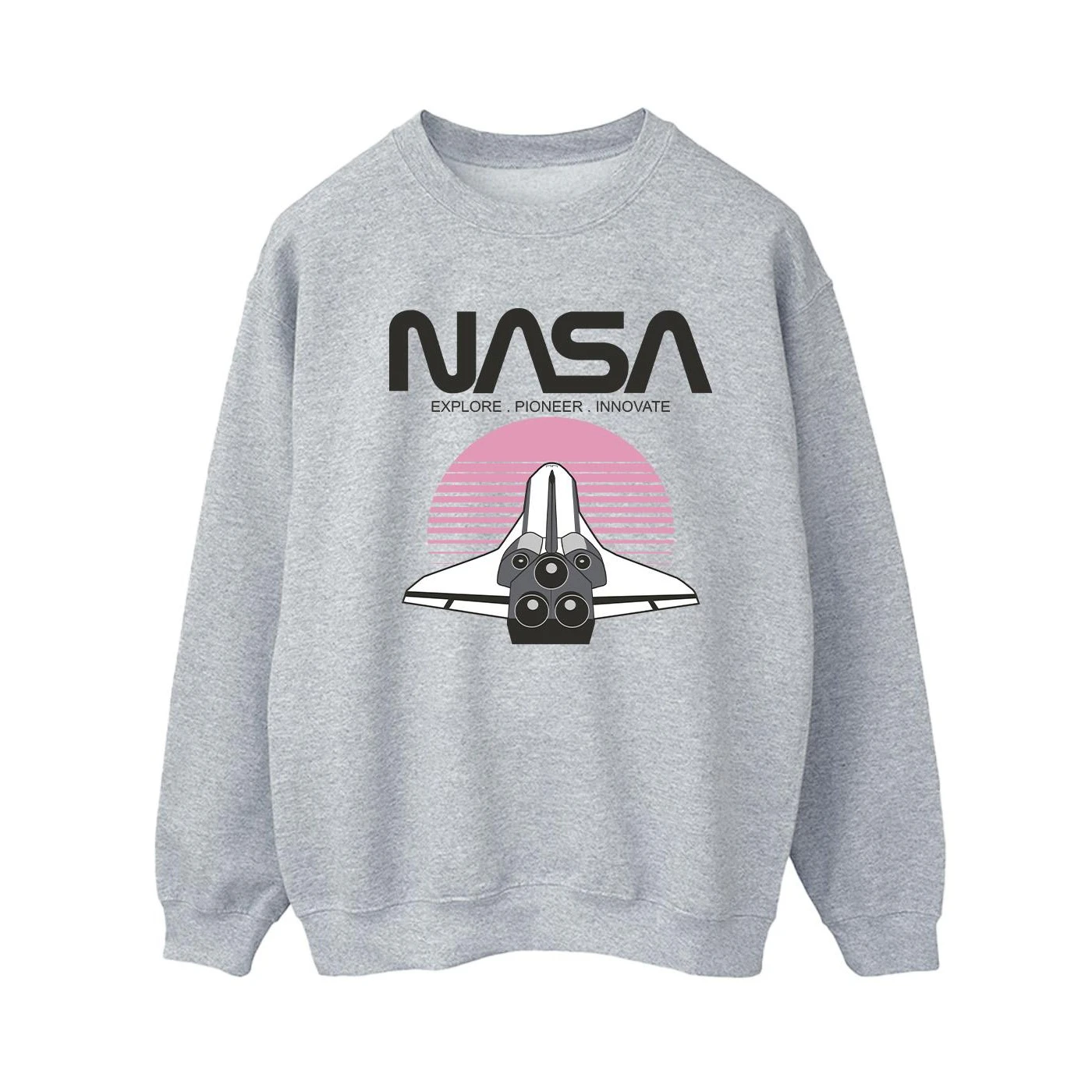 NASA Womens Space Shuttle Sunset Sweatshirt (Sports Grey) - BI48311