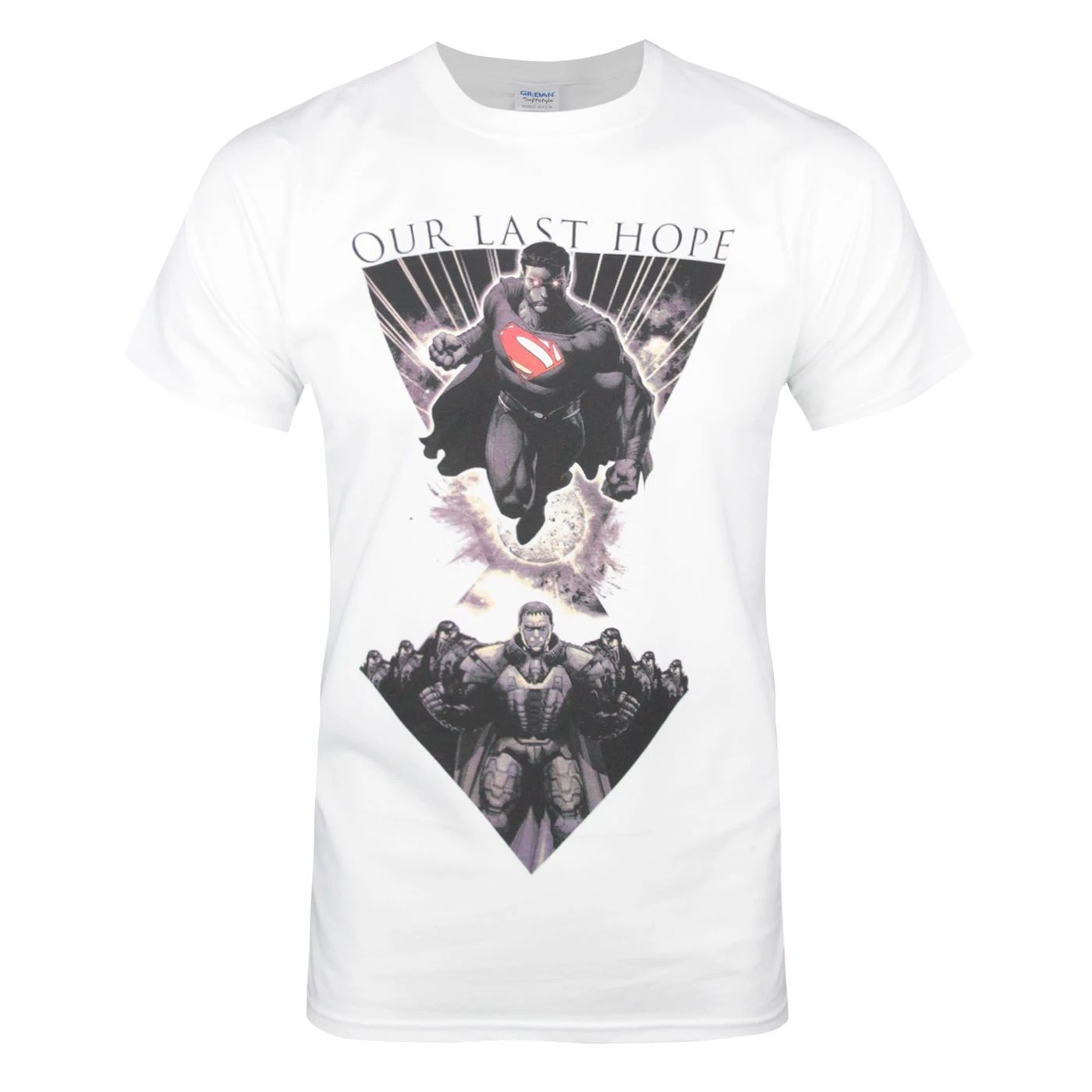 Superman Mens Our Last Hope T-Shirt (White/Black) - NS5506