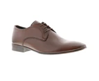 Base London Mens Seymour Leather Derby Shoes (Burnt Brown) - FS9181