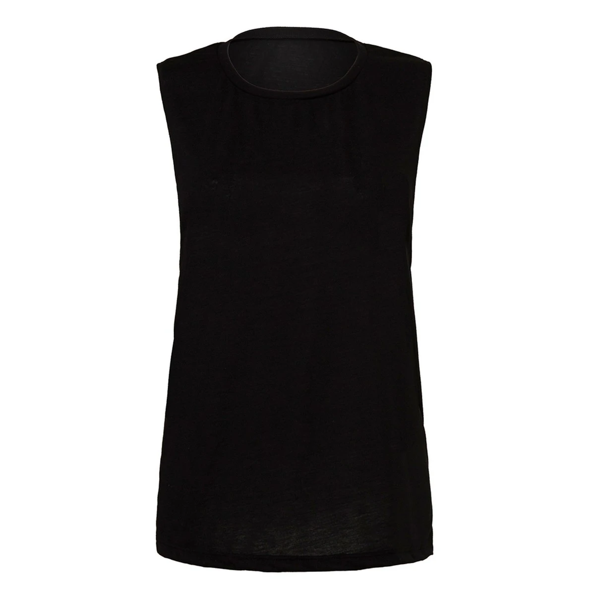 Bella + Canvas Womens Flowy Muscle Scoop Neck Tank Top (Black) - RW9755