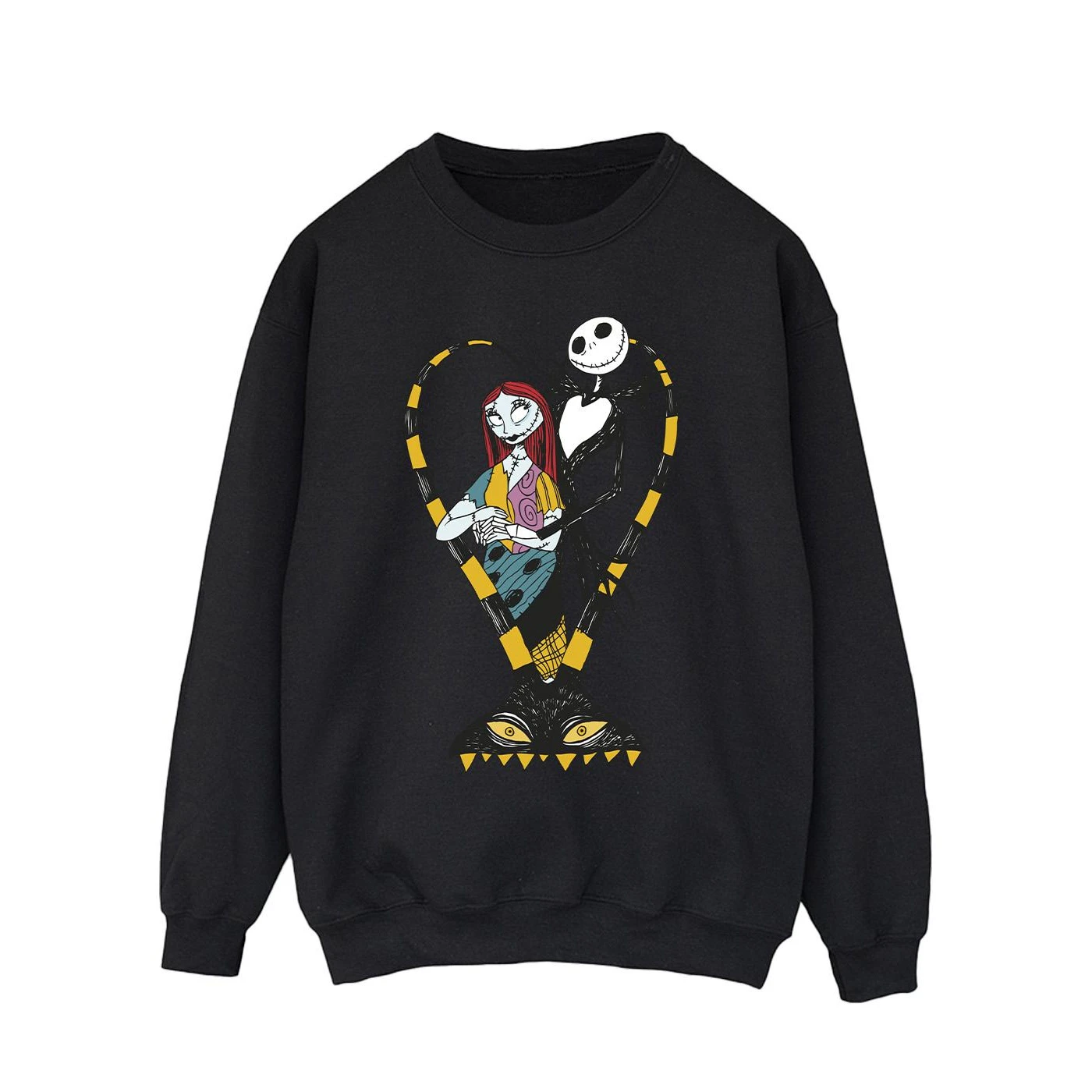 The Nightmare Before Christmas Mens Heart Jack Sweatshirt (Black) - BI42663