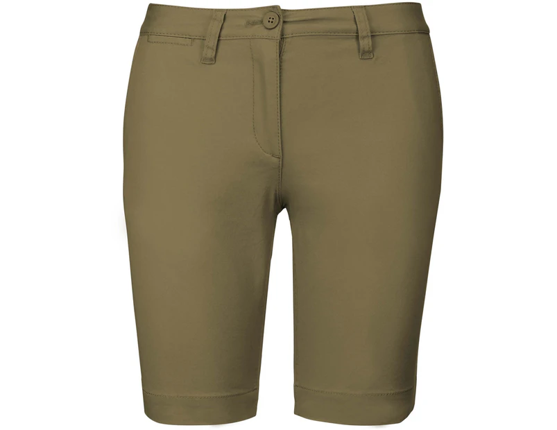 Kariban Womens Chino Bermuda Shorts (Light Khaki) - PC3411