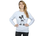 Disney Womens Mickey Mouse Angry Sweatshirt (Heather Grey) - BI8628