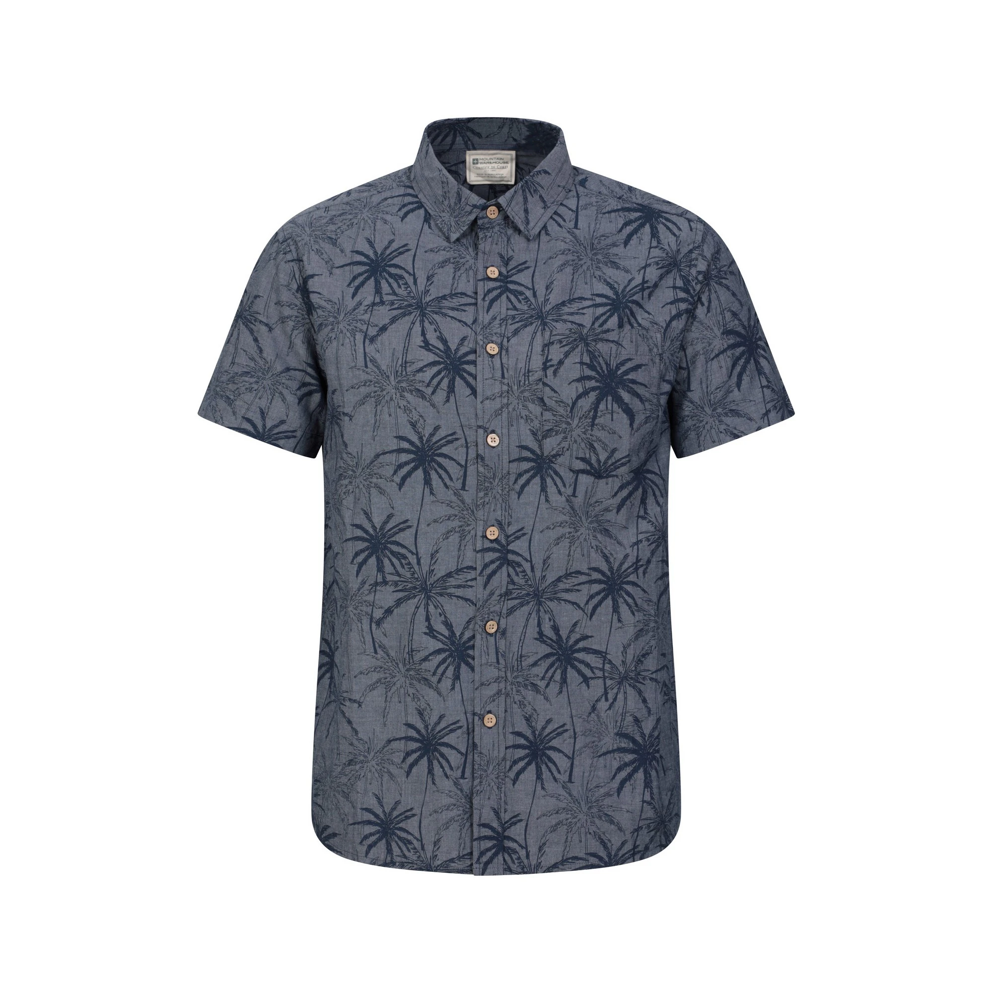 Mountain Warehouse Mens Tropical Palm Tree Shirt (Dark Blue) - MW2709