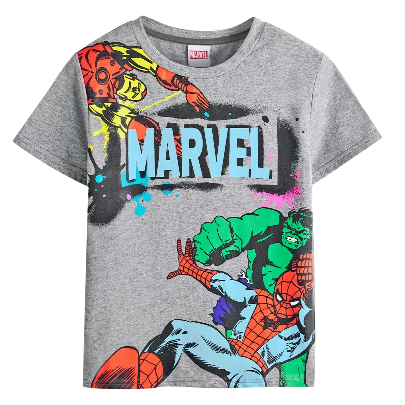 Marvel Avengers Boys Characters T-Shirt (Grey) - NS8186