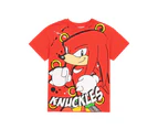 Sonic The Hedgehog Childrens/Kids Character T-Shirt (Pack of 2) (Red/Blue) - NS7163