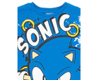 Sonic The Hedgehog Childrens/Kids Character T-Shirt (Pack of 2) (Red/Blue) - NS7163