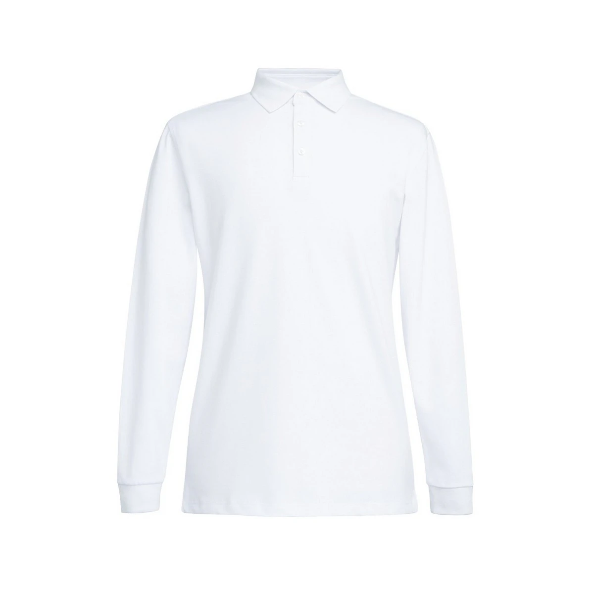 Brook Taverner Mens Frederick Long-Sleeved Polo Shirt (White) - PC5850