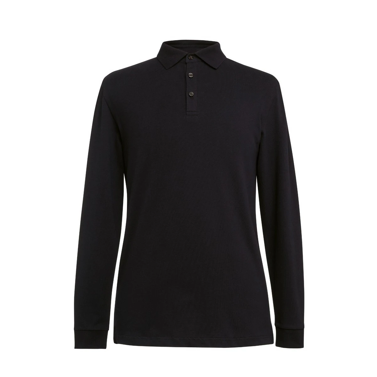 Brook Taverner Mens Frederick Long-Sleeved Polo Shirt (Black) - PC5850