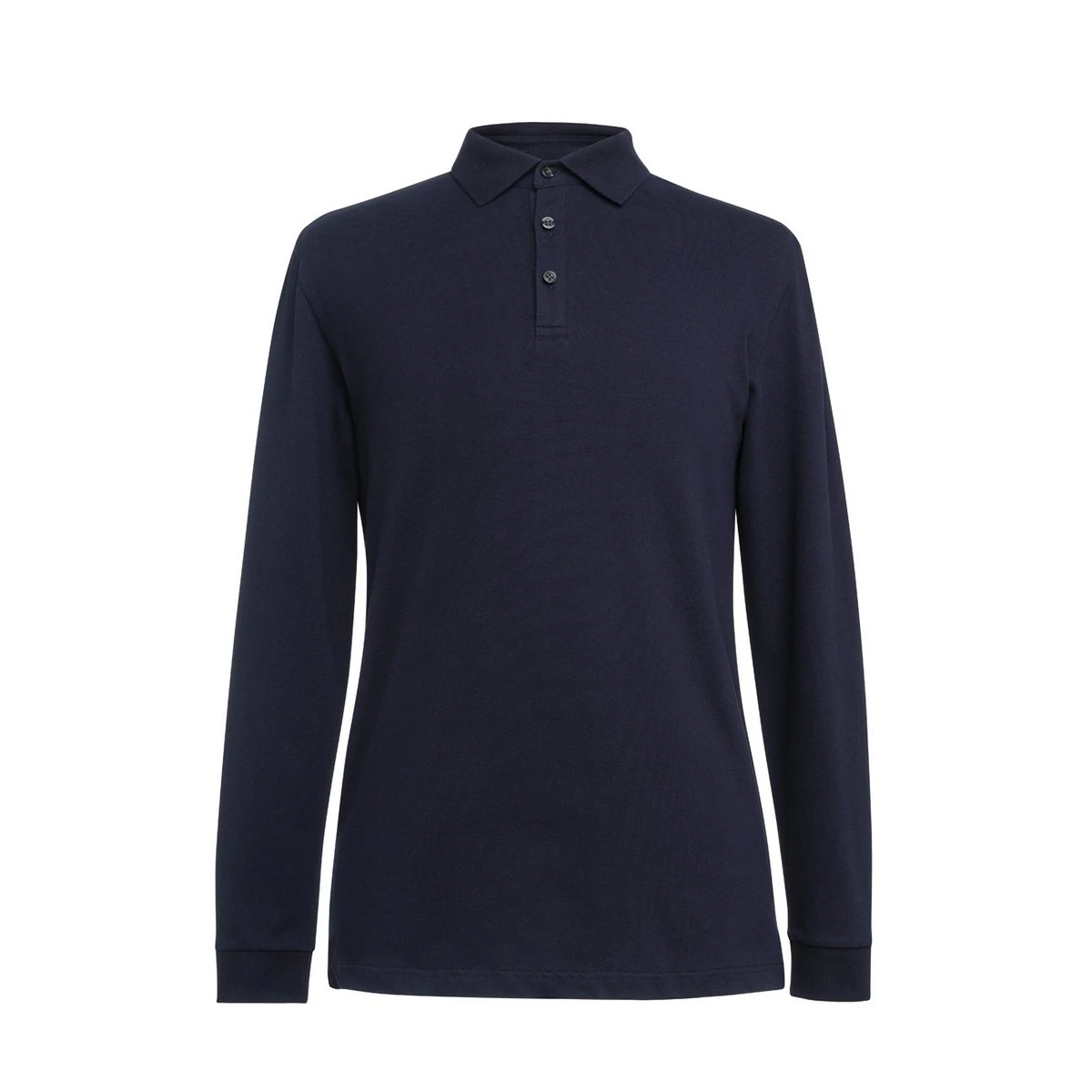 Brook Taverner Mens Frederick Long-Sleeved Polo Shirt (Navy) - PC5850