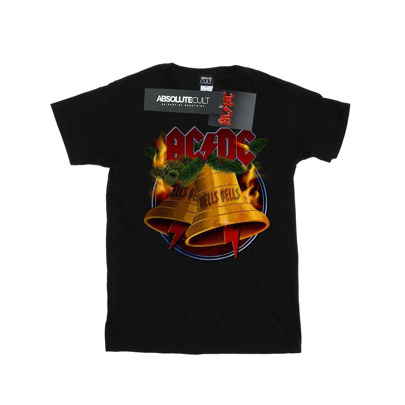 AC/DC Boys Christmas Hells Bells T-Shirt (Black) - BI3792