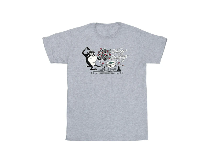 Looney Tunes Mens Happy Holidays T-Shirt (Sports Grey) - BI50668