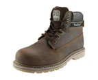 Woodland Mens 6 Eye Padded Utility Boots (Brown) - DF777