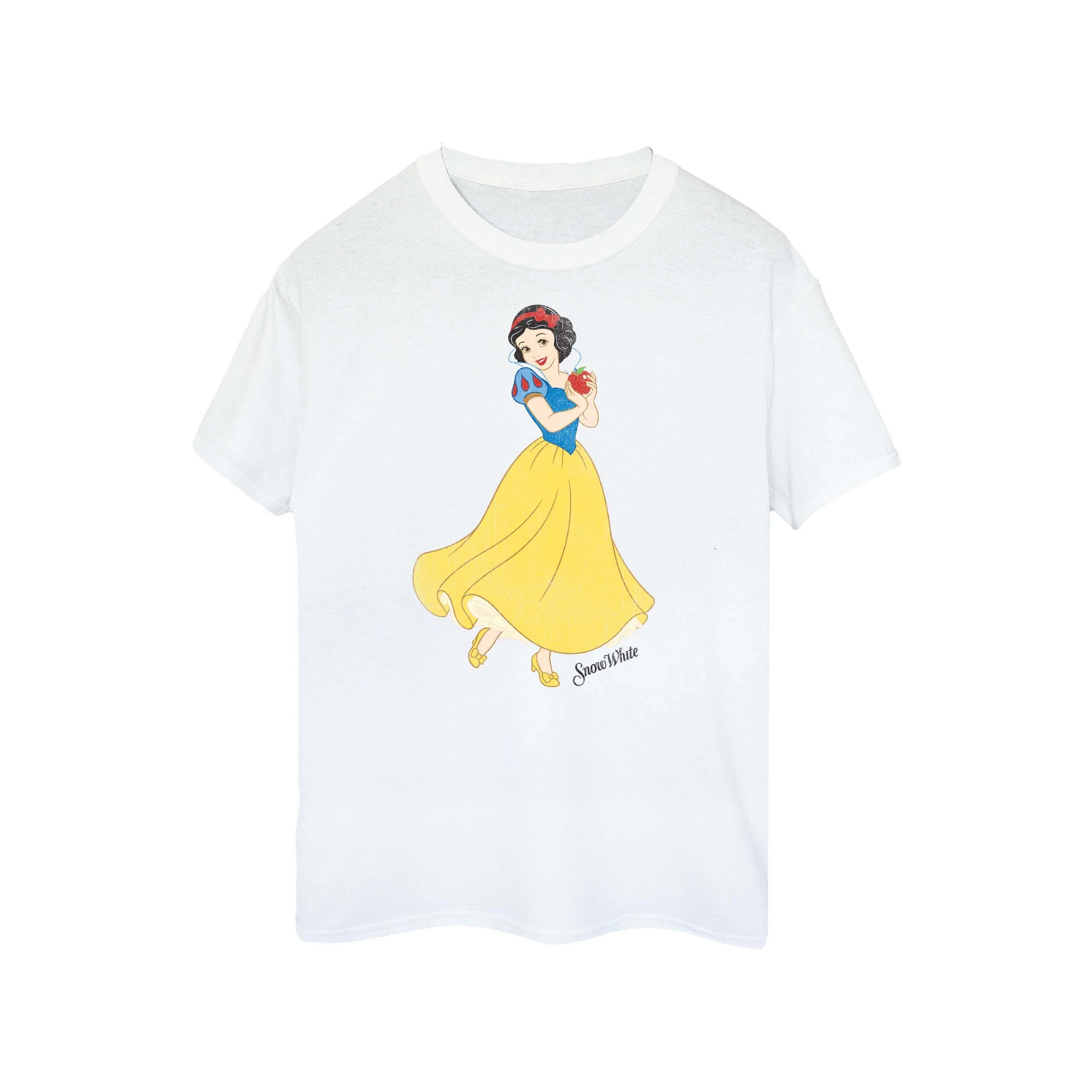 Snow White And The Seven Dwarfs Girls Cotton T-Shirt (White) - BI622