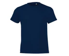 SOLS Childrens/Kids Regent Short Sleeve Fitted T-Shirt (French Navy) - PC2798