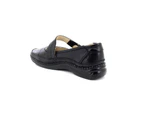 Boulevard Womens Extra Wide EEE Fitting Mary Jane Shoes (Black) - DF168