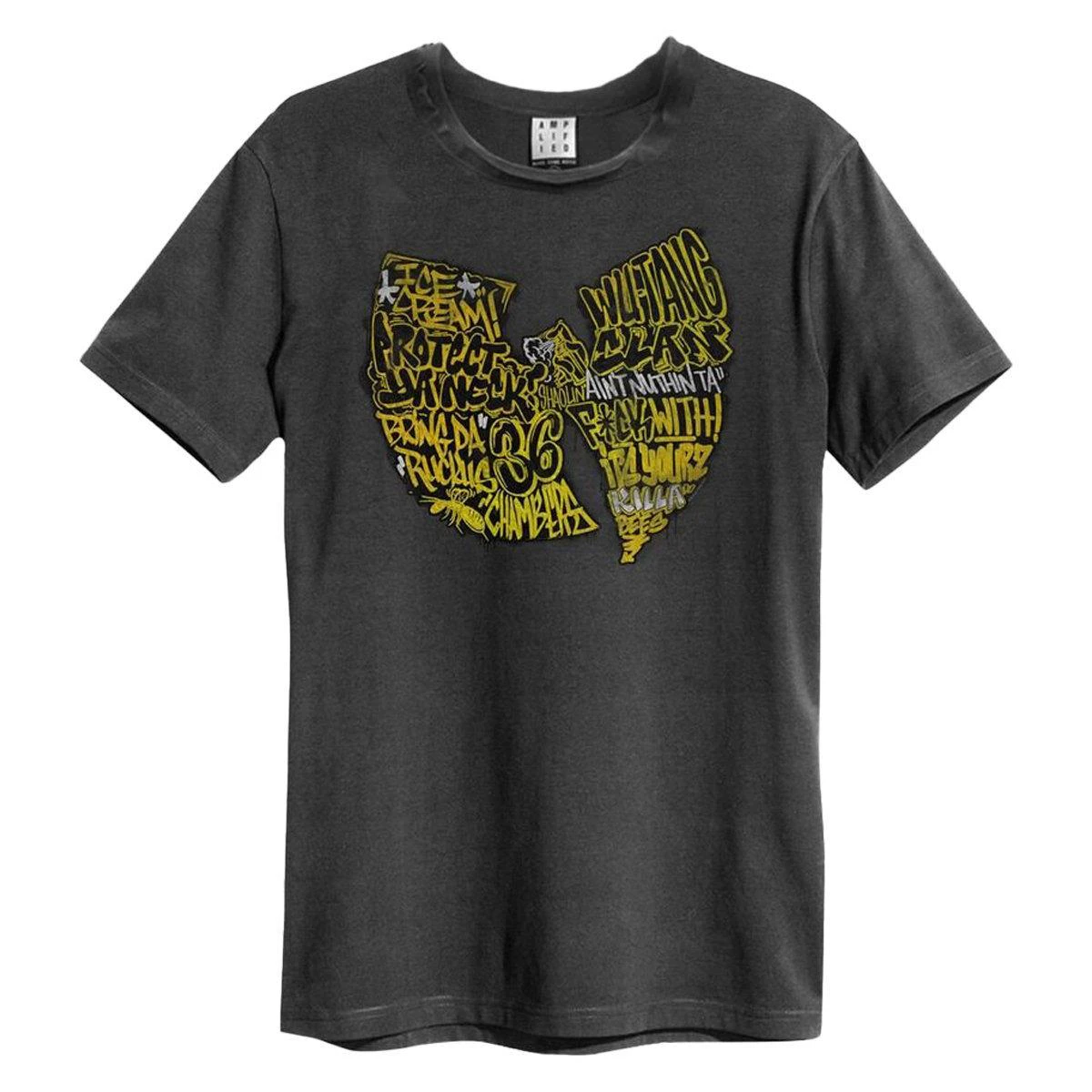 Amplified Unisex Adult Graffiti Wu-Tang Clan Logo T-Shirt (Charcoal) - GD1439