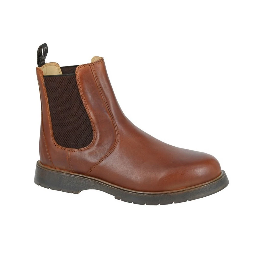 Grafters Mens Leather Chelsea Boots (Tan) - DF2346